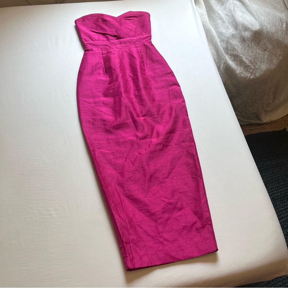 Elegant Strapless Pink Dress